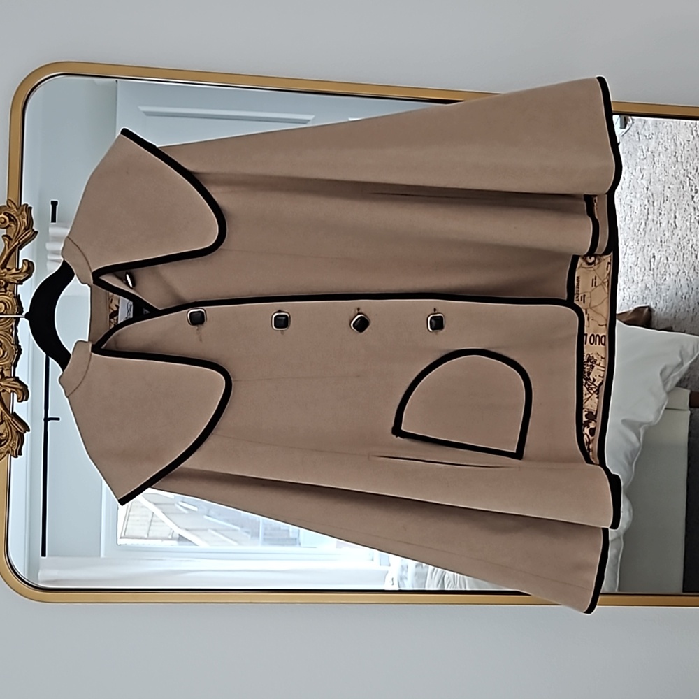 Camel Cape w/ black trim